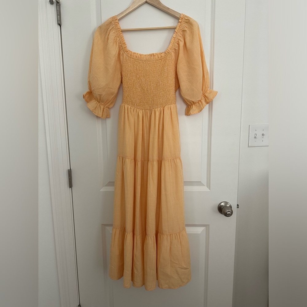 Yellow Smocked Boutique Dress